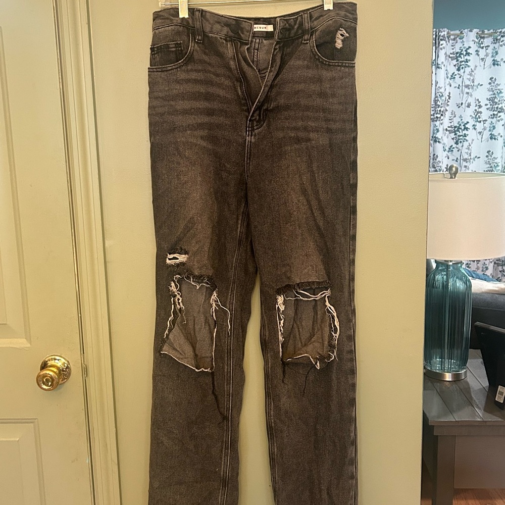 PacSun 90’s Boyfriend Distressed Gray Jeans